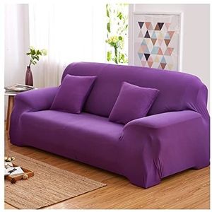 Stretch bank cover bank cover bloemen bank slipcover for loveseat bedrukte meubels protector super stretch sectional bank cover cover(Color:Purple,Size:3 Seater 73-91in)