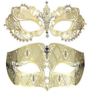 Coddsmz Paren Venetiaanse maskerade masker set luxe stijl prinses partij masker