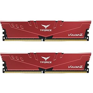 TEAMGROUP T-Force Vulcan Z DDR4 64GB Kit (2x32GB) 3600MHz (PC4-28800) CL16 Desktop Memory Module Ram (Rood) - TLZRD464G3600HC18JDC01