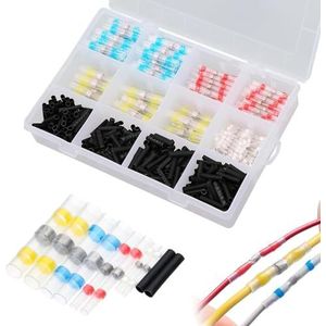 mizikuu 500 stuks soldeerverbinding set, krimpkous connector soldeer afdichting draad connector waterdichte kabel connector voor automotive marine boot elektronica-industrie