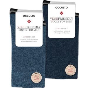 Occulto - Goetz - Diabetische Sokken - Blauw Mix - Pak van 10