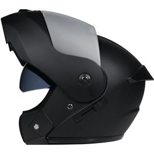 Modulaire Helm Met Dubbellaags Ingebouwd Vizier Omkeerbare Motorhelm En Integraalhelm Met Verwijderbare Oorkussens DOT/ECE Goedgekeurd Voor Heren Dames Scooters 6,M(56-57CM)