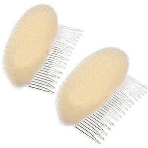 AnHua®2PCS Charming BUMP IT UP Volume Inserts Doe Bijenkorf haarstyler Invoegen Tool Haar Kam Zwart/Bruin kleuren voor kiezen Hot Beige