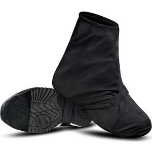 bruwaa Waterdichte fiets-overschoenen, met reflecterende strepen, versterkte zoolpunt en verstelbare klittenbandsluitingen, effectieve waterdichte en vochtbestendige overschoenen