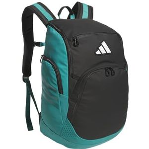 adidas Select Rugzak (32l) Duurzame Grote Atletische Student Laptop Boekentas voor Jongens/Meisjes, Zwart/Pure Teal Groen, One Size, Select Basketbalrugzak voor dames en heren, premium sporttas