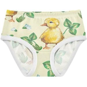 YOUJUNER Meisjesondergoed Leuke Eend Vogel Peuter Slipje Katoenen Broek Kleine Meisjes Slips Comfort Kids Onderbroek, Meerkleurig, 2 jaar