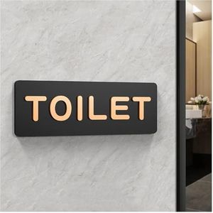 Toilet bewegwijzering eenvoudige mannen en vrouwen badkamer borden toilet openbaar toilet gids teken index hotel links en rechts acryl toilet prompt teken voor hotel, parkeerplaats, winkelcentrum