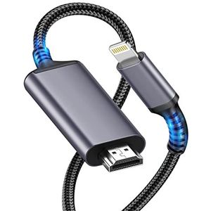 Adapter van Lightning-naar-HDMI-kabel voor iPhone naar HDMI naar TV Con iPhone/iPad/iPod 1080P Digital AV S