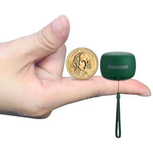 MOMOHO Mini Bluetooth-luidspreker draadloos met externe sluiter, multifunctionele TWS-koppeling, ingebouwde microfoon, draagbare Bluetooth-luidspreker voor buiten en binnen (groen)