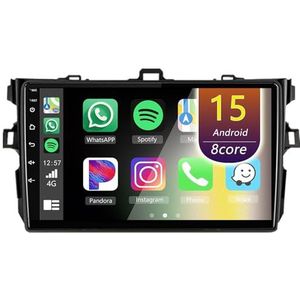 Android Radio voor Toyota Corolla 2007-2012, 9 inch Touchscreen Autoradio met Wireless CarPlay Android Auto Bluetooth WIFI(4Core(1+32GB))