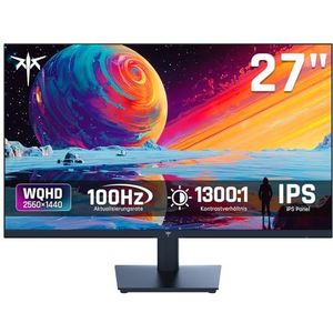 KTC - Monitor 27 Inch - QHD 2K - 100Hz - IPS Paneel - Ondersteuning van Free Sync en G-Sync