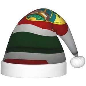 SSIMOO Vlag van Hawaii Amerikaanse heerlijke kinderen pluche kersthoed - vakantie decoratieve hoed voor feesten, feestelijk plezier en meer