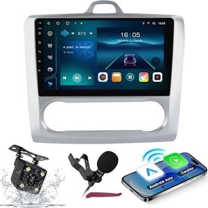 Android 14 Autoradio Navi voor Focus 2004-2011 9 ""Screenradio met draadloze carplay Android Car GPS Navigatie-ondersteuning Bluetooth 5.0 HIFI FM 5G-WiFi SWC MIC-camera,M200s