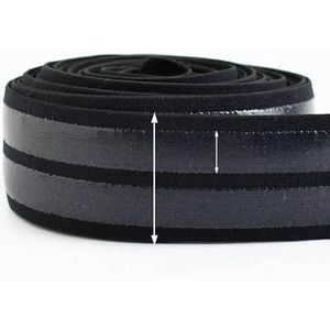 2/5 meter 20-50 mm siliconen antislip elastische band golflint singelband ondergoed riem riem kledingstuk doe-het-zelf benodigdheden naaiaccessoire-EB038-zwart-50mm-5 meter