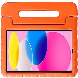 Nomfy Hoes Voor iPad 2022 Case Bumper Kindvriendelijk Kids Hoes Met Screenprotector - iPad 10 2022 Hoesje Shockproof Cover Case - Oranje