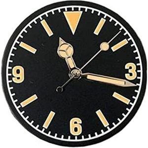Youngran 28.5mm Retro Horloge Wijzerplaat + Horloge Handen Gemodificeerde Wijzerplaat Groen Lichtgevend Herenhorloge Gezichten Horloges Accessoires Compatibel For NH35 / NH36 Beweging leisurely