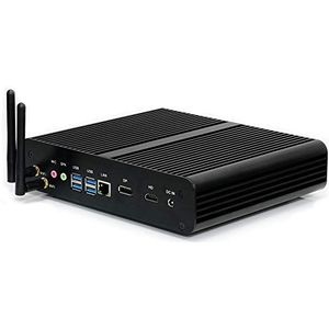 KINGDEL NC860 Mini-pc zonder ventilator, krachtige netto met Core i7-10510U 10e generatie, barebone, 4K 4096x2304, HD-poort, DisplayPort, Gigabit Ethernet
