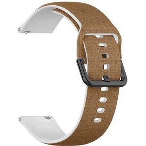 RYANUKA 18 mm zachte siliconen sporthorlogeband met snelsluiting (oud natuurlijk houten parket), vervangende smartwatch-armband
