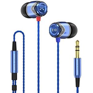 SoundMAGIC E10 Oortjes met Kabel Bedrade Oordopjes zonder Microfoon Hifi Stereo Koptelefoon Geluidsisolerende In Ear Hoofdtelefoons Krachtige Bas Kluwenvrij Snoer Blauw