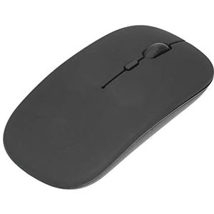 Draadloze Muis, 800/1200/1600 DPI Instelbaar, Oplaadbaar, Dual‑Mode Bluetooth 5.0+2.4G Draadloos, Ergonomisch Ultradunne Demping Optische Computer PC-muizen, voor Gaming op Kantoor (Zwart)