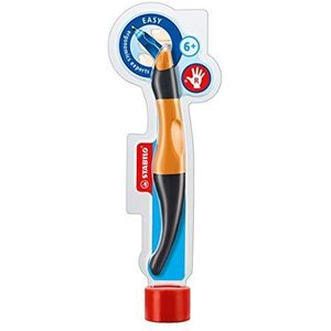 Ergonomische rollerbalpen voor rechtshandigen - STABILO EASYoriginal in oranje/antraciet - blauw (uitwisbaar) - incl. cartridge