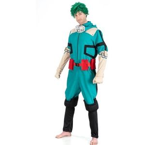 Chaks My Hero Academia kostuum Izuku Midoriya voor heren maat S-L groen manga-kostuum Anime licentie carnaval (L)
