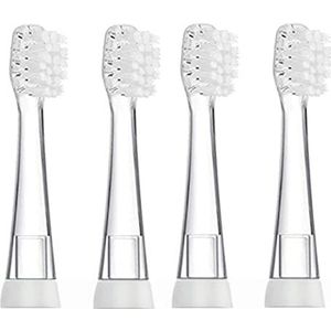 Seago SG602 SG902 Vervangingskoppen Voor Baby Sonic Elektrische Tandenborstel Tandjes Krijgen Geschikt van 18-36 maanden Vervangende Opzetborstels (4 Mini PLUS Borstelkoppen)