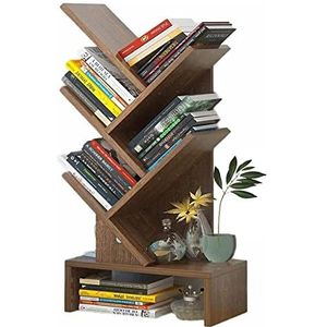 Boekenkasten Boekenplank op houtbasis Eenvoudige en moderne boekenkast 66x30x19cm rek boekenkast creatieve vloerstaande boom boekenplanken Ruimtebesparend