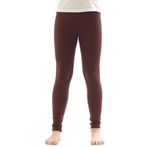 YESET Thermo-meisjeslegging, fleece broek, lange leggings, katoen, bruin, 122 cm
