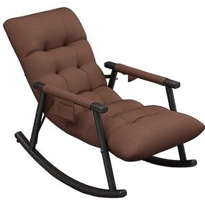 Ligstoel voor Buiten Tuinligstoel Schommelstoel Ligstoel Loungestoel Balkonstoel Dutje Ligstoel Rugleuning Fauteuil Relaxstoel Ligstoelen Opvouwbaar(Brown)