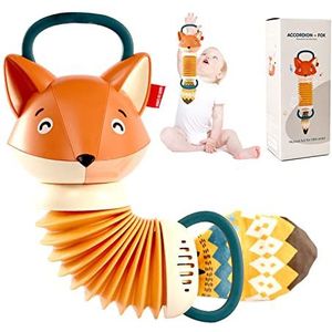 MLRYH Vos accordeon babyspeelgoed, vroege ontwikkeling, pedagogisch zuigelingenmuziekspeelgoed, accordeon, muziekinstrument, cartoon, schattige handgreep, babyspeelgoed, educatief speelgoed, cadeau