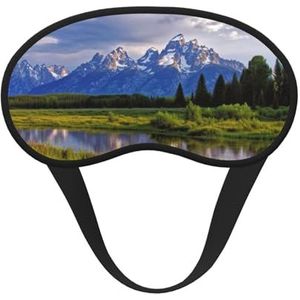 Slaap-oogmasker voor vrouwen en mannen, zacht, comfortabel slaapmasker, verduisterend, slaapoogbedekking voor reizen, yoga, dutje ploegendienst Grand Teton National Park