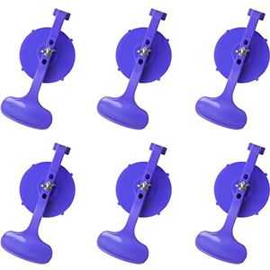 ZKTOOL 6-delige zuignap-klemmenset, handen vrij klemmen, sterke zuignappen, glasklem voor convertible glas, raamzuignappen voor afdichting van het achterste raam