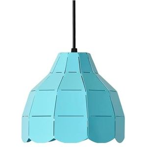 TONFON Creatieve industriële kroonluchter E27 metalen lampenkap hanglamp Scandinavisch eenvoudig hanglicht for keukeneiland woonkamer slaapkamer nachtkastje eetkamer hal plafondlamp (Color : Blue)
