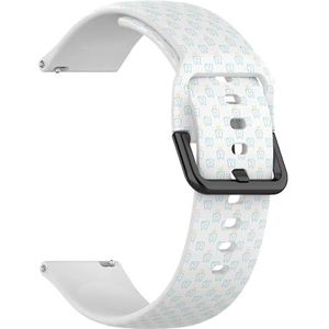 RYANUKA Compatibel met Ticwatch Pro 3 Ultra GPS/Pro 3 GPS/Pro 4G LTE/E2/S2 (Modern Dental) 22 mm zachte siliconen sportband armband armband, Siliconen, Geen edelsteen