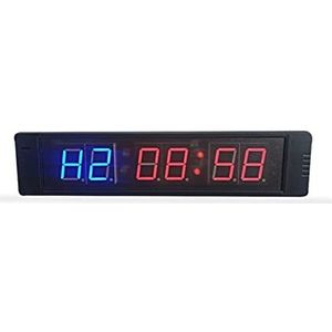 Digitale elektronische stadswereldklok LED 6 -Digit Countdown Clock 24 uur Grote Digitale Klok Indoor Gym Boxing Training Running Countdown Timer Helderheid op verschillende tijdstippen