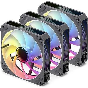 Zdprkqzvz ZG-120B/W CPU koelventilator omgekeerde behuizing ventilator draadloze splitsing zijlichtgids 5V ARGB PWM 120 mm chassisventilator