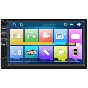 Achtercamera 7 Inch Autoradio 1 Din Multimedia MP5-speler Mirror Link Touchscreen FM ISO Power AUX-ingang Bluetooth USB Universele(Control and Camera)