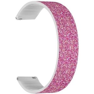 Solo Loop band compatibel met Garmin Vivoactive 5, Vivoactive 3/3 Music, Approach S12/S40/S42 (roze textuur vierkant), snelsluiting, 20 mm rekbare siliconen band, accessoire, Siliconen, Geen edelsteen