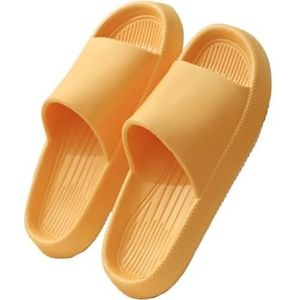 Sandalen, Effen kleur Eenvoudige thuis, onderweg Comfortabele sandaalpantoffels Unisex modellen Slippers voor dames(Yellow,45 EU)