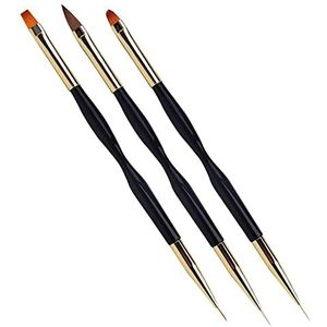 Nagelborstels voor Nail Art | Borstels met dubbele uiteinden voor acrylnagels Set | 3 stuks Nail Art Liner Brush en Nail Dotting Pen voor Gel Polish Manicure Salon Modgal
