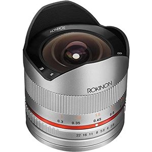 Rokinon F2.8 Series 2 fisheye-objectief voor Sony E-camera's, Sony E, zilver