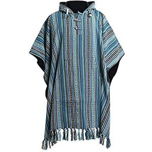 virblatt- heren poncho mannen poncho jas truien heren hippie poncho men Mexican hoodie hippie pullover reversible jerga poncho cotton Joe winter- Abajo green