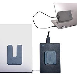 DriveSlide - Esthetische draagbare computer gemonteerde externe harde schijf en hubhouder om laptop werkruimte en opruimkabel met slotsysteem te organiseren