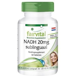 Fairvital | NADH 20mg sublinguaal - HOOG GEDOSEERD - co-enzym 1 - VEGAN - 60 tabletten om te zuigen