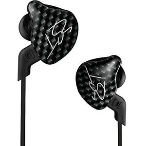 KZ ZST Dynamische hybride hoofdtelefoon, dubbele driver, zwart zonder microfoon