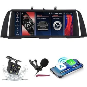 Android 14 Autoradio Navi voor B-MW 5Series F10 F11 (2010-2017) 10.25 ""Screen Car Multimedia Player met Carplay GPS-navigatie BT5.0 HIFI FM 5G-WiFi SWC DSP MIC,8g+128g,10.25