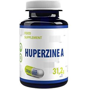 Hepatica Huperzine A 120 veganistische capsules 250 mcg hersensupplement om acetylcholine te bevorderen, geheugen en focus te ondersteunen