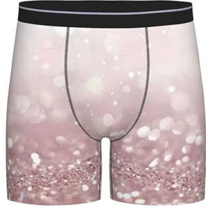 Boxer slips, heren onderbroek boxershorts, been boxer slips grappig nieuwigheid ondergoed, roze glitter bedrukt, zoals afgebeeld, XXL