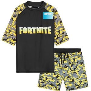 Get Trend Minecraft Pokémon-zwempakset voor jongens en tieners, 2-delig met zwembroek voor jongens, uitslagvest voor zwemmen, strandtrip, vakantie benodigdheden, Gele Fortnite, 11-12 jaar